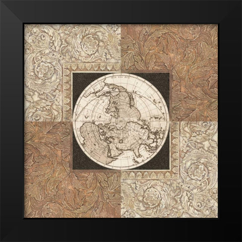 Worldly Perspective I Black Modern Wood Framed Art Print by Bannister, Cory