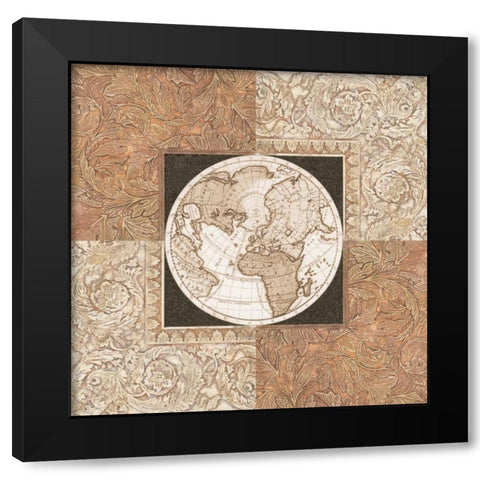 Worldly Perspective II Black Modern Wood Framed Art Print with Double Matting by Bannister, Cory