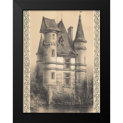 Bordeaux Chateau I Black Modern Wood Framed Art Print by Fermin Cassas, Louis