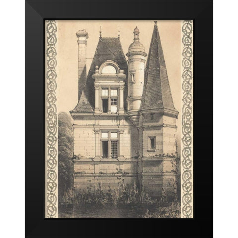 Bordeaux Chateau IV Black Modern Wood Framed Art Print by Fermin Cassas, Louis