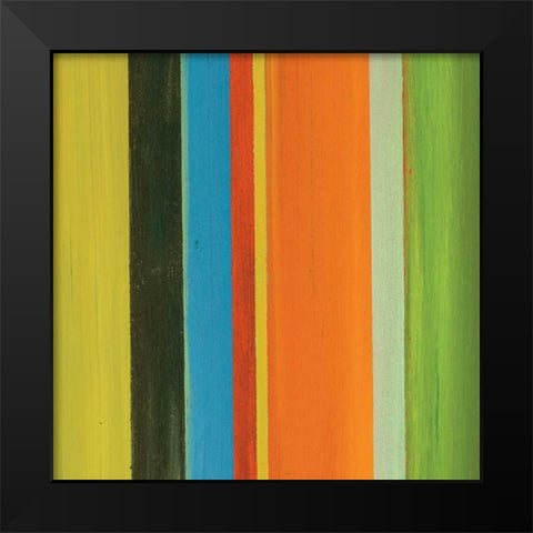 Hampton Stripe III Black Modern Wood Framed Art Print by Chandler, Fran
