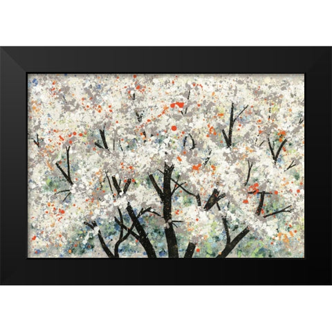 Pear Blossoms in Spring Black Modern Wood Framed Art Print by Alves, Helena