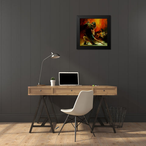 Tango Argentino III Black Modern Wood Framed Art Print by Haenraets, Willem