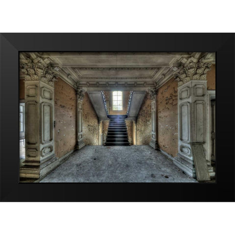 Chateau Rochendaal II Black Modern Wood Framed Art Print by Sneeuw, Ivo