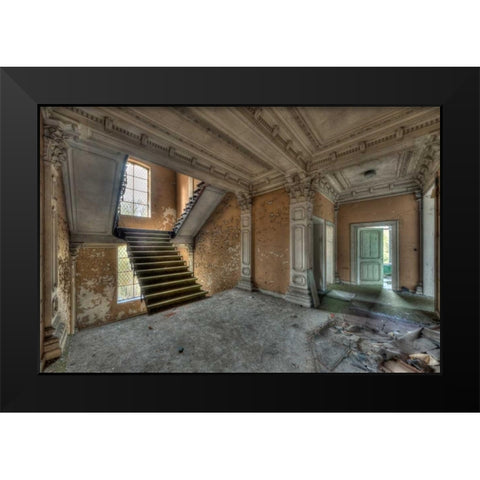 Chateau Rochendaal III Black Modern Wood Framed Art Print by Sneeuw, Ivo