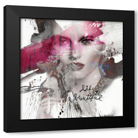 Life is beautiful  Black Modern Wood Framed Art Print with Double Matting by Baker, Micha