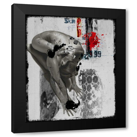 Beauty nude I Black Modern Wood Framed Art Print by Baker, Micha