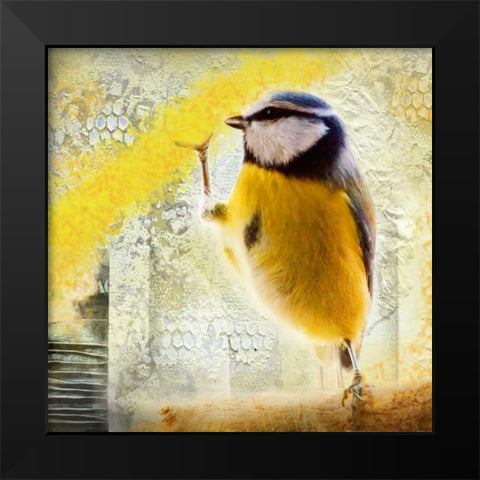 Birdy Black Modern Wood Framed Art Print by de Haas, Mascha