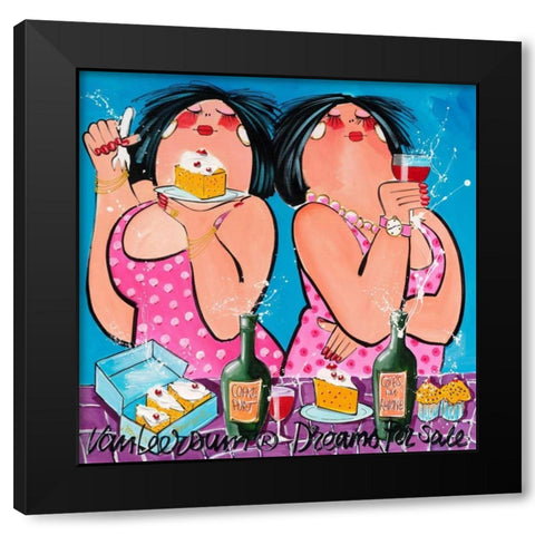 Dreams for sale Black Modern Wood Framed Art Print by van Leersum, El