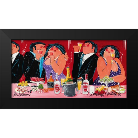 Something Amazing Black Modern Wood Framed Art Print by van Leersum, El