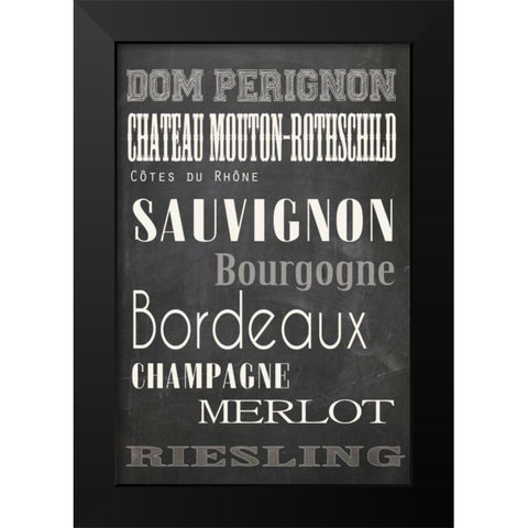 What I drink Black Modern Wood Framed Art Print by Waltz, Anne