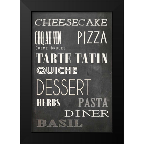 What I eat Black Modern Wood Framed Art Print by Waltz, Anne