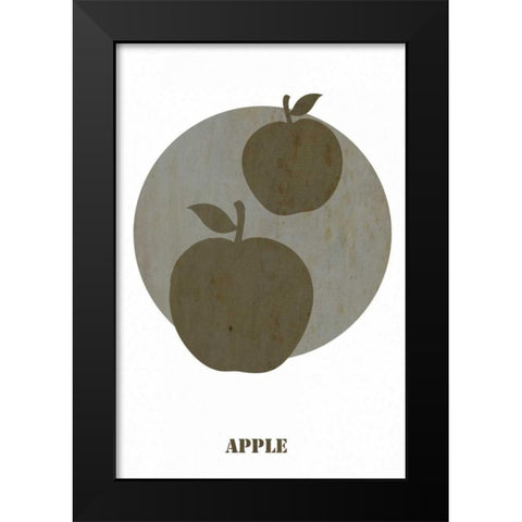 Apples Black Modern Wood Framed Art Print by Waltz, Anne