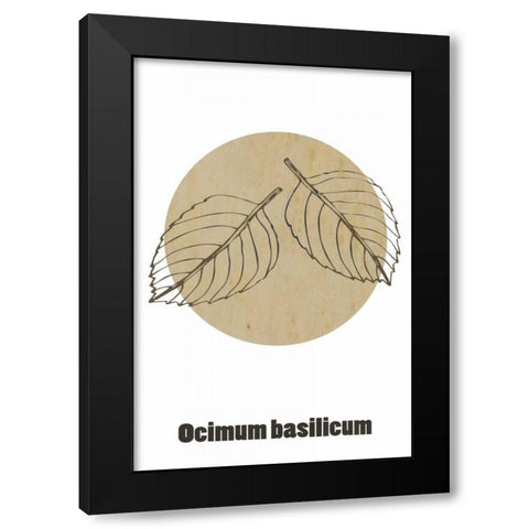 Oakleaf Black Modern Wood Framed Art Print by Waltz, Anne