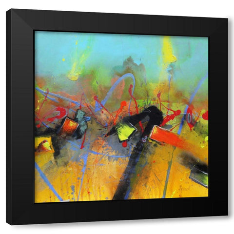 Uprising Black Modern Wood Framed Art Print by Hansl, Alfred