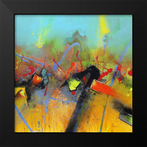 Uprising Black Modern Wood Framed Art Print by Hansl, Alfred