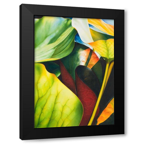 Nymphea 2 Black Modern Wood Framed Art Print with Double Matting by Koch, Angelika