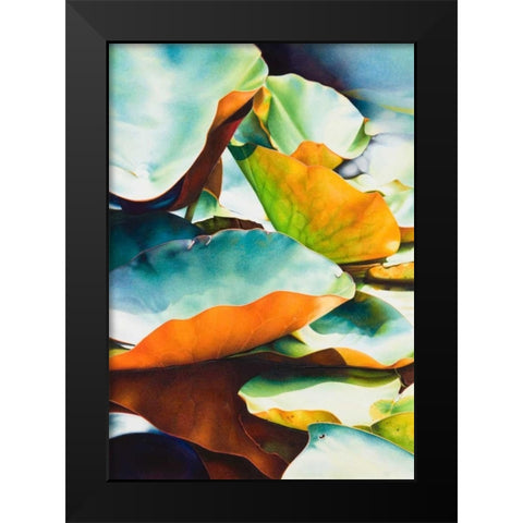 Nymphea 3 Black Modern Wood Framed Art Print by Koch, Angelika