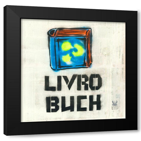 Livro Black Modern Wood Framed Art Print by Eliot