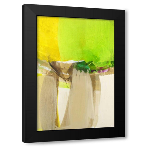 Green Field Black Modern Wood Framed Art Print with Double Matting by Ruttkau,El