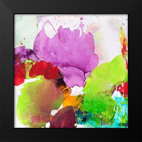 Violet Grace Black Modern Wood Framed Art Print by Ruttkau,El