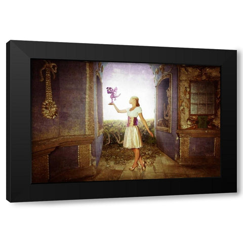 Dragontales 7 Black Modern Wood Framed Art Print by Hartmann, Eva