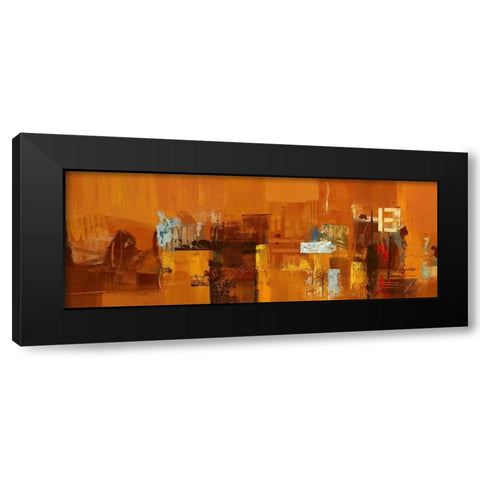 Mondo Astratto Black Modern Wood Framed Art Print with Double Matting by Cusumano, Francesco