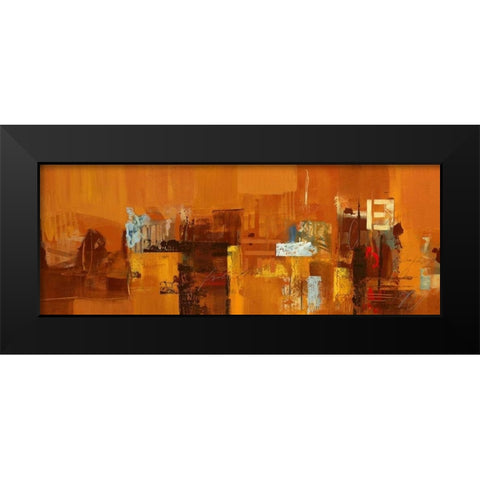 Mondo Astratto Black Modern Wood Framed Art Print by Cusumano, Francesco