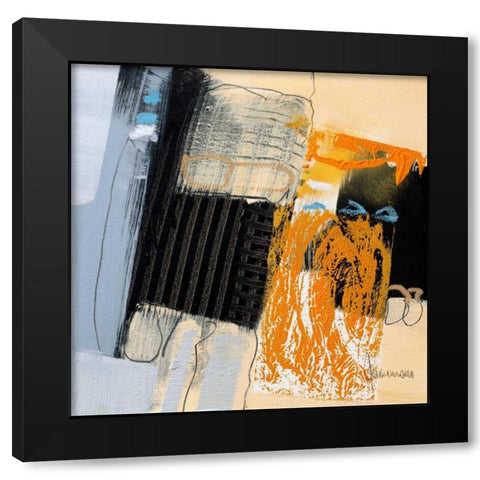Movimenti I Black Modern Wood Framed Art Print with Double Matting by Cusumano, Francesco