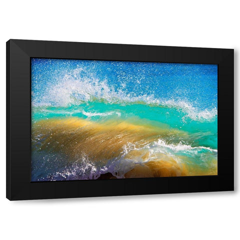 Shorebreak Black Modern Wood Framed Art Print with Double Matting by Dürmer, Florian