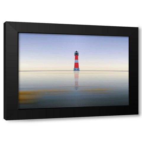 Leuchtturm Black Modern Wood Framed Art Print with Double Matting by Rossmeissl, Gerhard