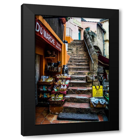 Markttreppe Black Modern Wood Framed Art Print by Greiling, Jurgen