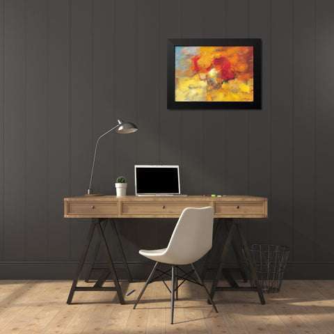 Coloring II Black Modern Wood Framed Art Print by Madjid