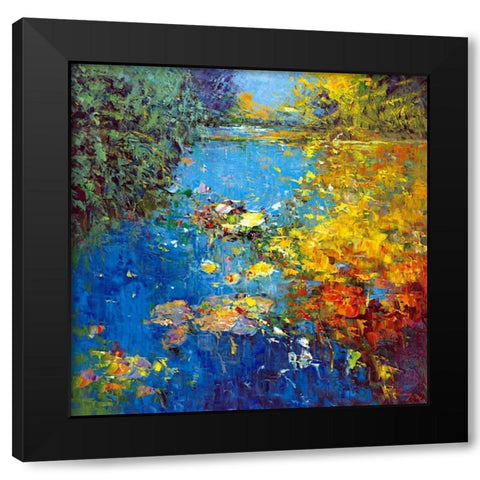 Idyll I Black Modern Wood Framed Art Print by Madjid