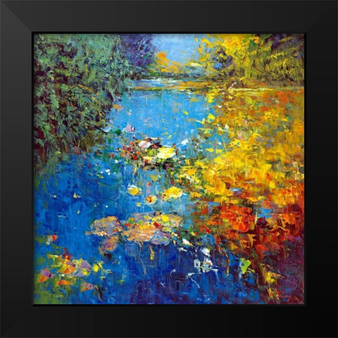 Idyll I Black Modern Wood Framed Art Print by Madjid