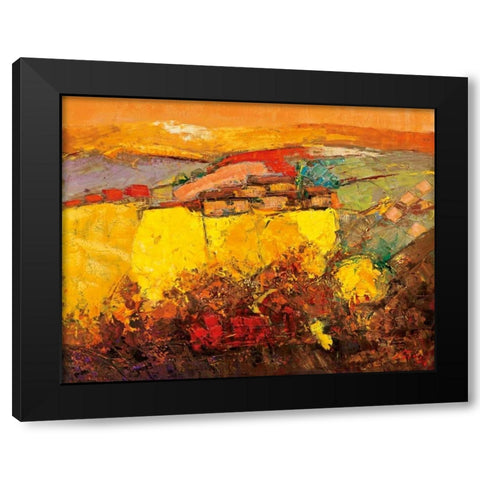 Rapsfeld Black Modern Wood Framed Art Print by Madjid