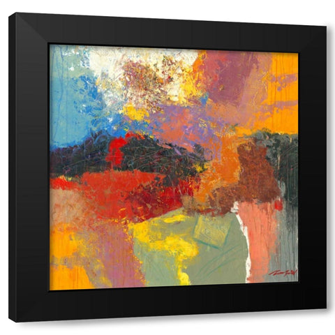 Abstract I Black Modern Wood Framed Art Print with Double Matting by Madjid