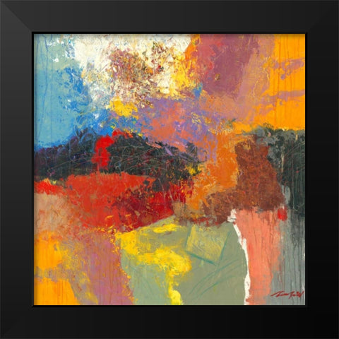 Abstract I Black Modern Wood Framed Art Print by Madjid