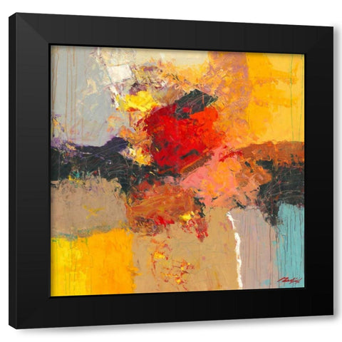 Abstract II Black Modern Wood Framed Art Print with Double Matting by Madjid