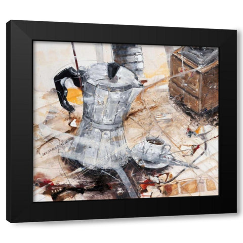 Der Glaube an die Eier Black Modern Wood Framed Art Print by Mayer, Norbert