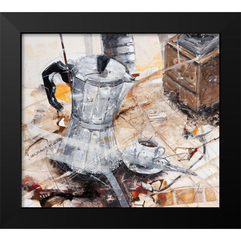 Der Glaube an die Eier Black Modern Wood Framed Art Print by Mayer, Norbert