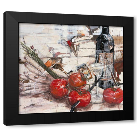 Und sieht die rote Frucht Black Modern Wood Framed Art Print with Double Matting by Mayer, Norbert