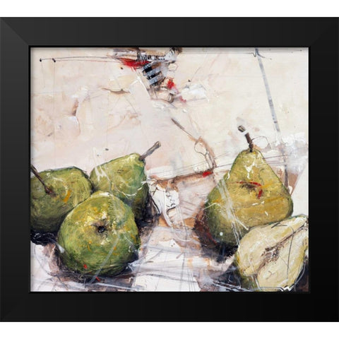 Birnenkomplott Black Modern Wood Framed Art Print by Mayer, Norbert