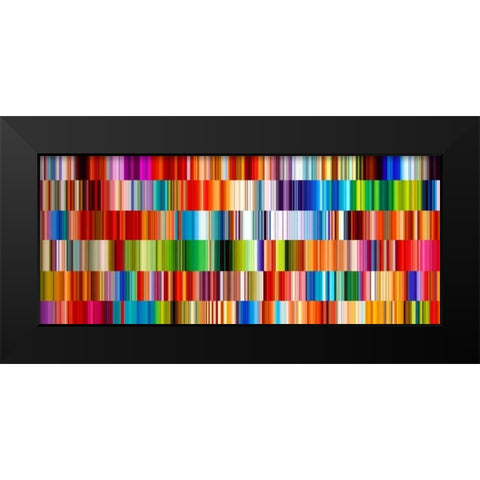 Lichtlinien 16 Black Modern Wood Framed Art Print by Klipp, Ortwin