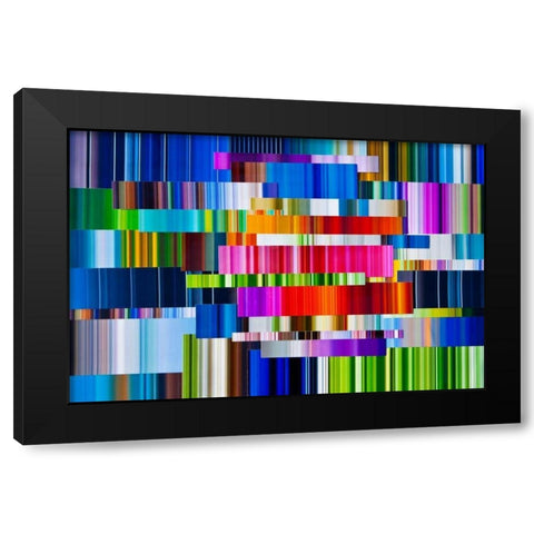 Lichtlinien 708 Black Modern Wood Framed Art Print with Double Matting by Klipp, Ortwin