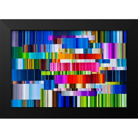 Lichtlinien 708 Black Modern Wood Framed Art Print by Klipp, Ortwin