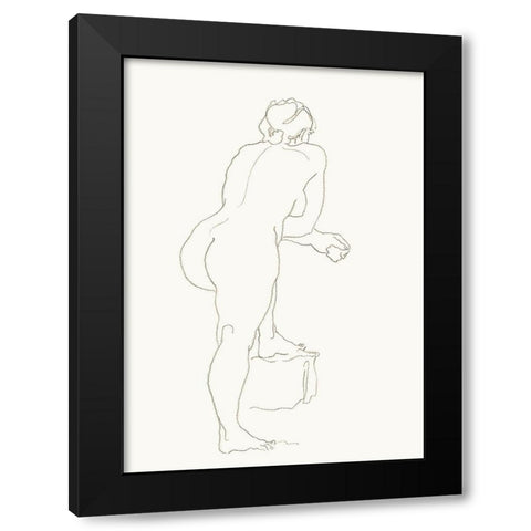 Akt 3 Black Modern Wood Framed Art Print by Maier, Werner