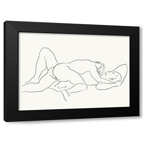 Akt 9 Black Modern Wood Framed Art Print with Double Matting by Maier, Werner