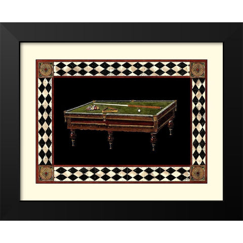 Lets Play Billiards I Black Modern Wood Framed Art Print by Vision Studio