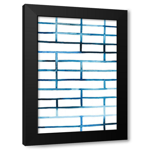 Watercolor Bleed Pattern I Black Modern Wood Framed Art Print by Popp, Grace